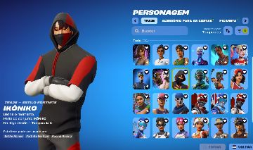 CONTA FORTNITE/ IKONIK/ TRAVIS SCOTT/ 294 SKINS E SALVE O MUNDO FUNDADOR