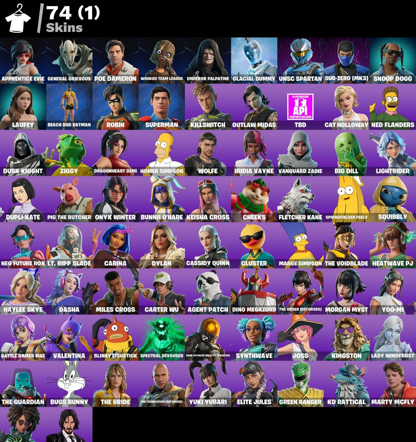 Conta Fortnite 74 SKINS/ BATMAN BOD BEACH / OUTLAW MIDAS/ZIGGY/ SNOOP DOG / HOME