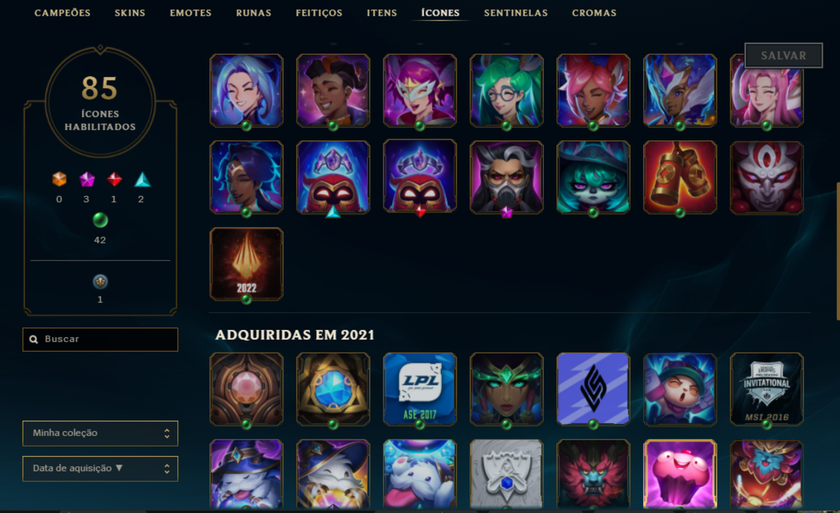 CONTA LOL COM 58 SKINS | UNRAKED | UPADA A MÃO