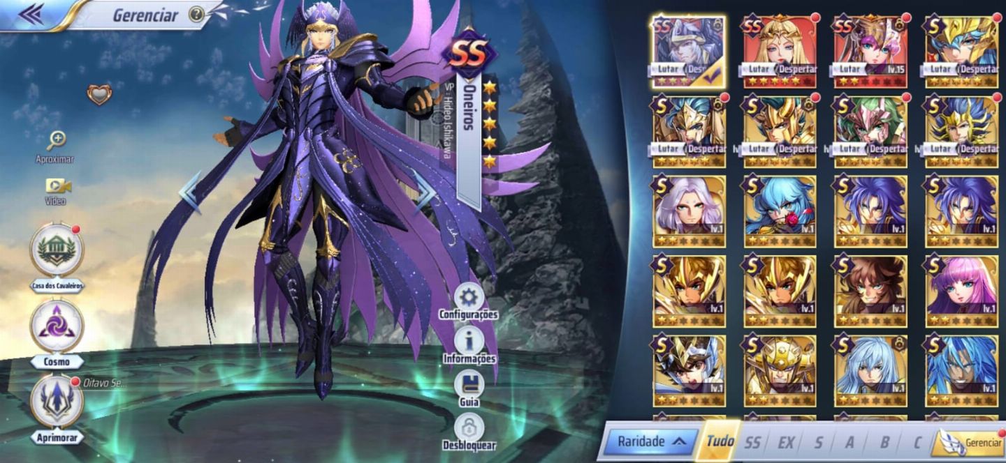 Saint Seiya Awakening SSA Contas (SERVIDOR OLD AND NEW A18 A147)