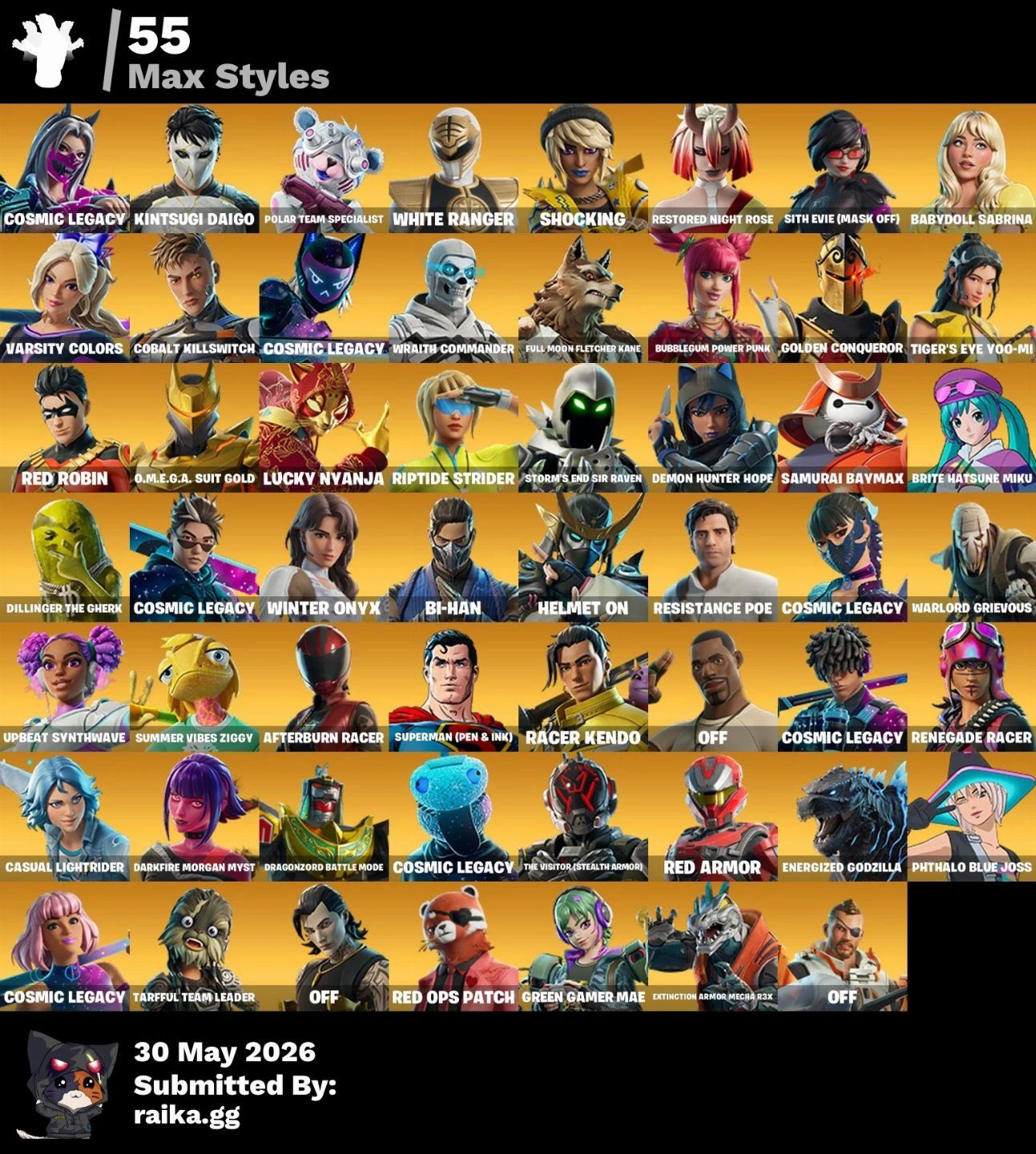 177 skins, - Sparkle DIva/Ice Breaker + conta na epic com red dead redemption 2