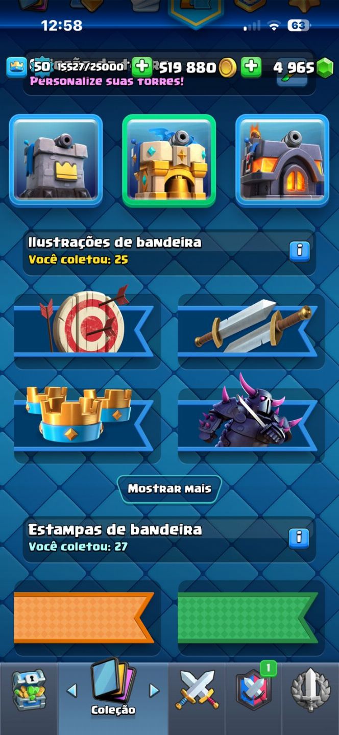 Conta de Clash Royale com quase todas as cartas, 8,3k de troféu e 9 evos!