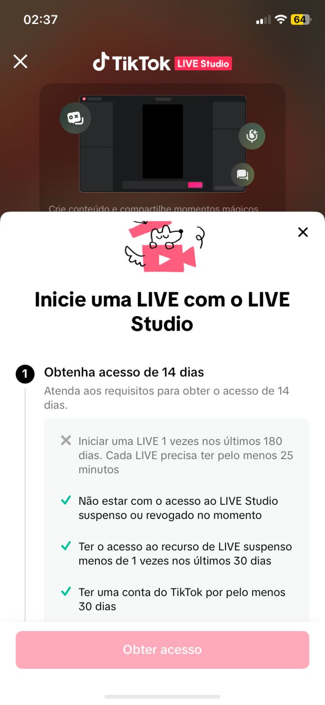 CONTA TIKTOK +1K DE SEGUIDORES / COM LIVE STUDIO