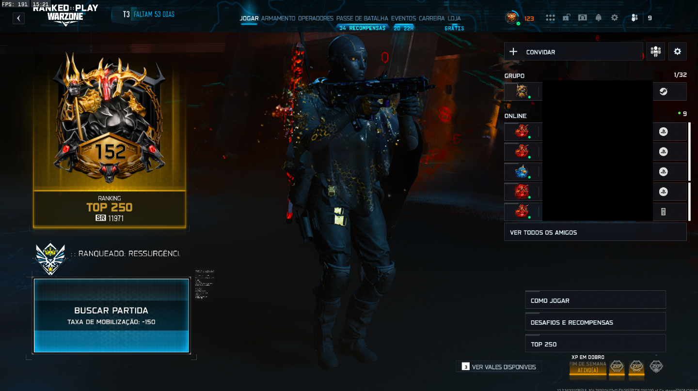 SUBA DE RANKING NO WARZONE ELOJOB RANKED
