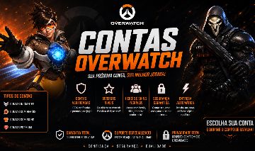 Contas smurfs OVERWATCH de diversos ranks - Envio automático! - Full acesso!