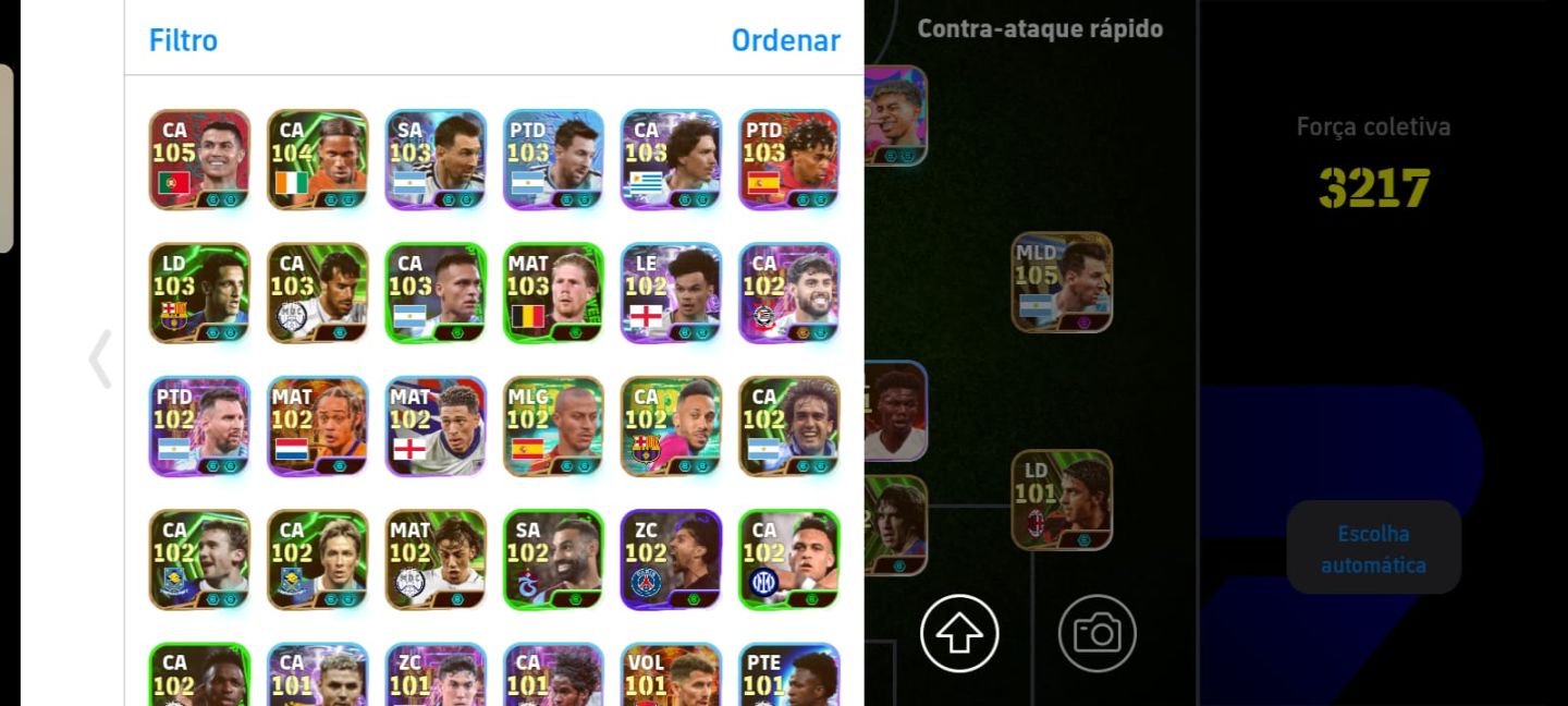 Conta com griezmann e messi big time
