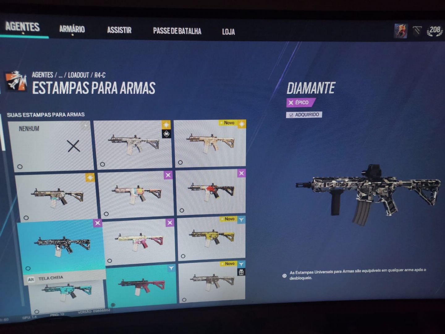 Conta R6 - 1x dima, skins, full acesso e pronta para jogar!