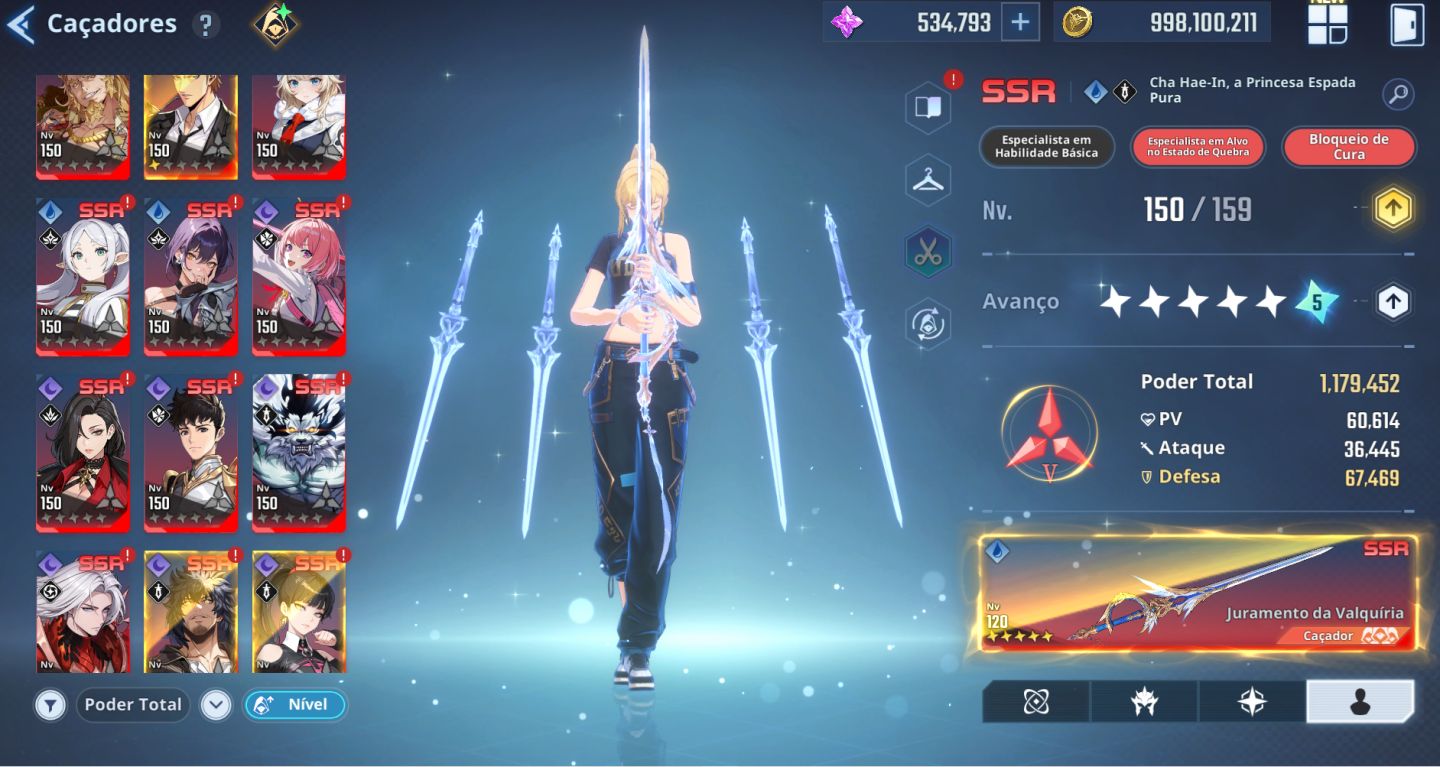 CONTA SOLO LEVELING ARISE MUITO RECURSO TODOS OS COLLABS