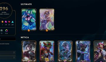 Conta do lol com 2 skins miticas e outras 294