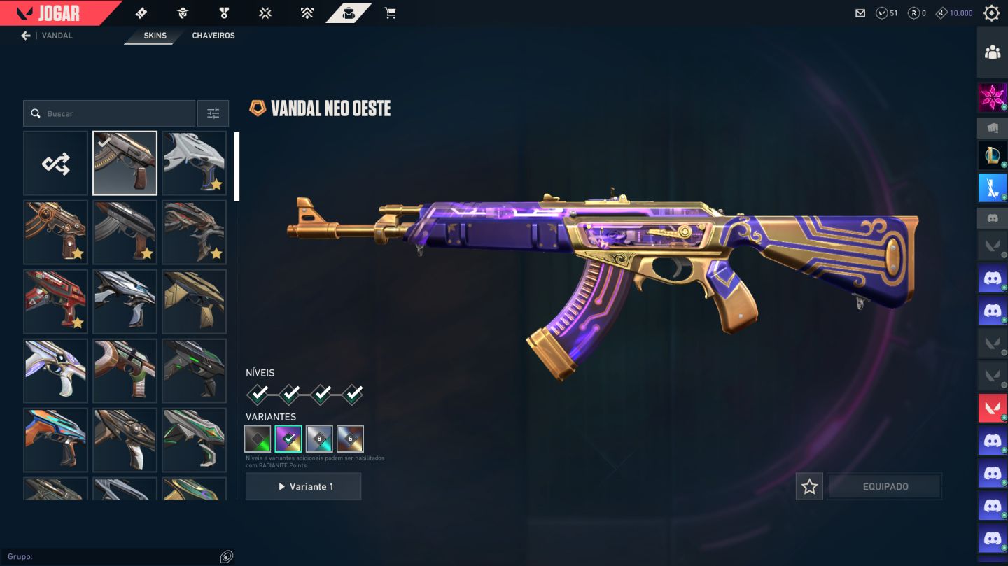 Conta Valorant +de40 skins