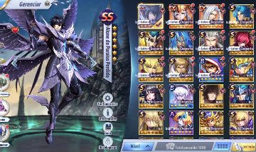 Conta Saint Seiya Awakening SSA SvA149 Lv52, personagens buildados, PVE feito