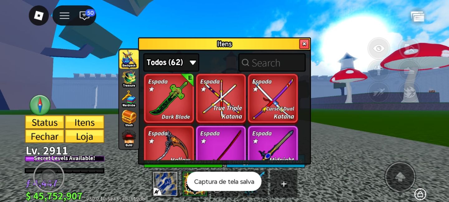 CONTA DE BLOX FRUITS COM VARIAS PERMS E OUTRAS COISAS