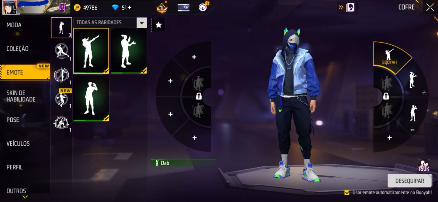 CONTA FREE FIRE COM CONJUNTO RAPOSA DO ÁRTICO | CONJUNTO JIRAIYA | UMP BOOYAH