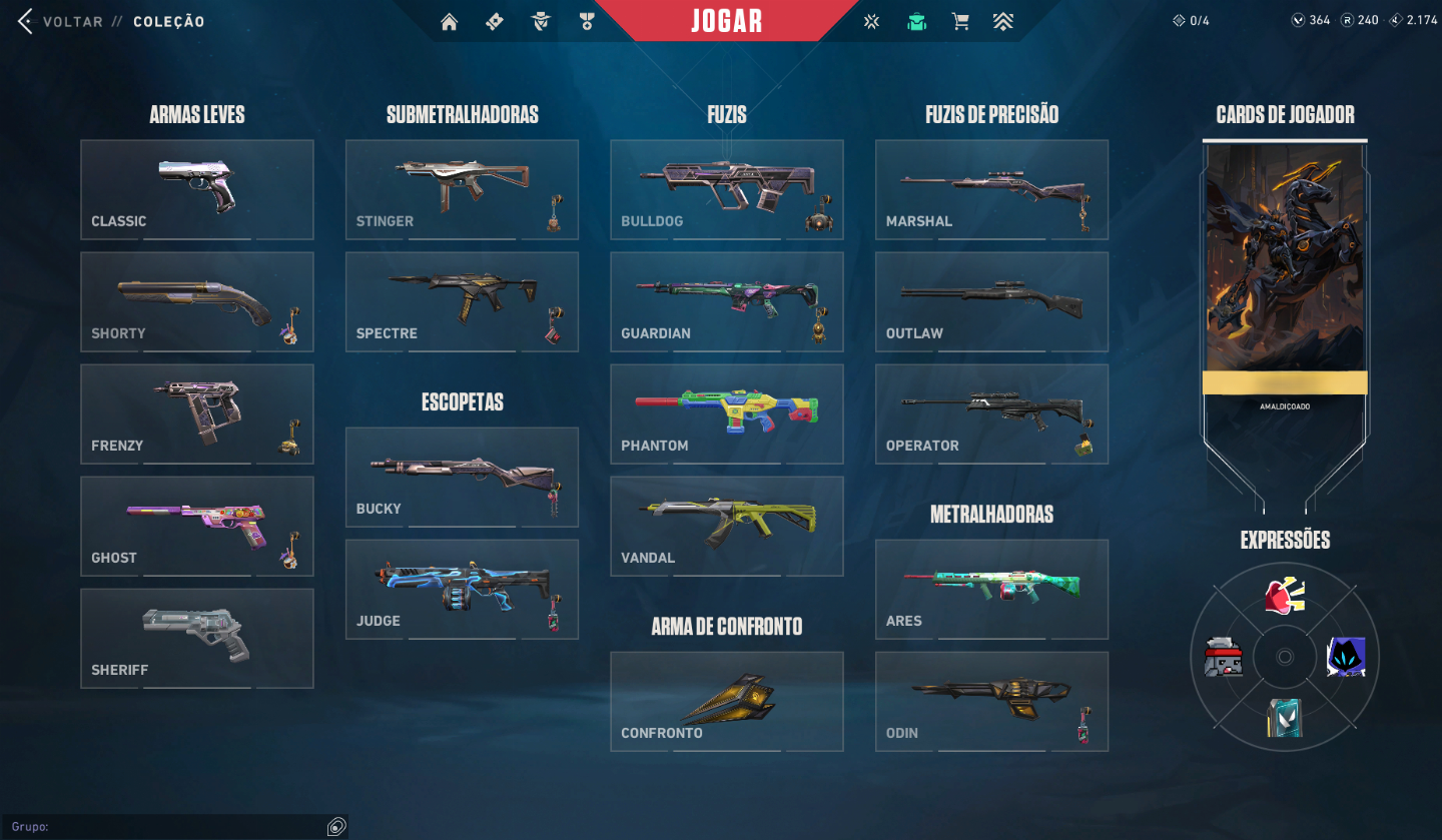 Conta Valorant com varias skins