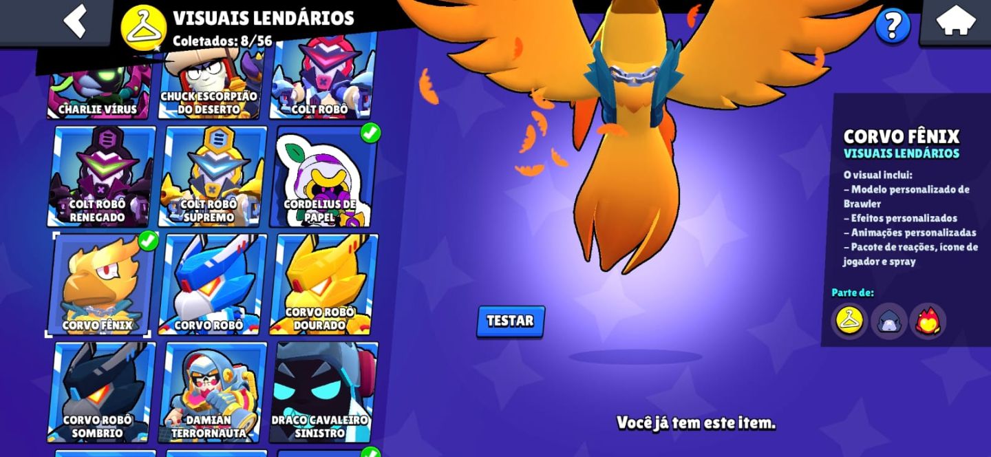 Conta de Brawl Stars INSANA! (2021, full brawlers e skins rarissimas)