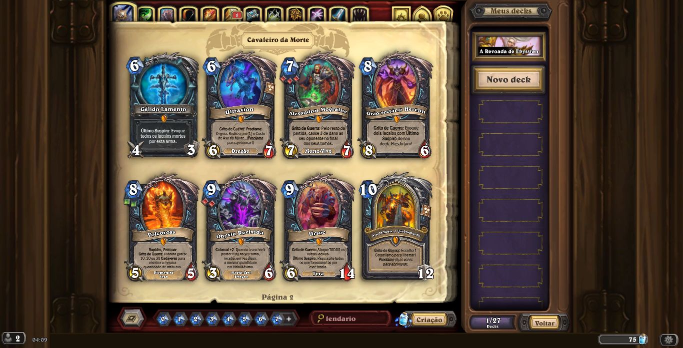 Conta Barata para sair rapido de Hearthstone