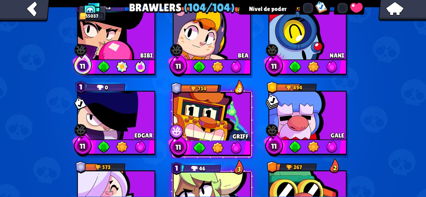 Essa conta muito boa de brawl stars conta full