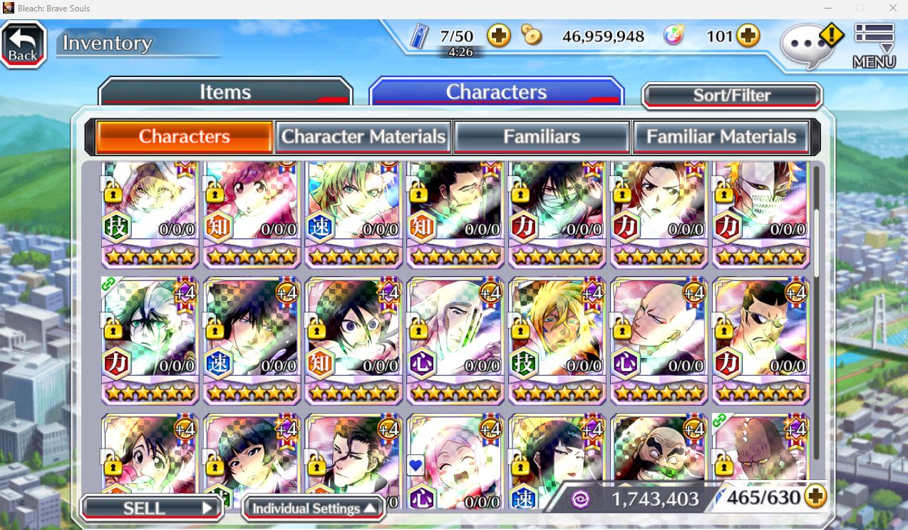 Conta Bleach Brave souls Focada em Guild Quest