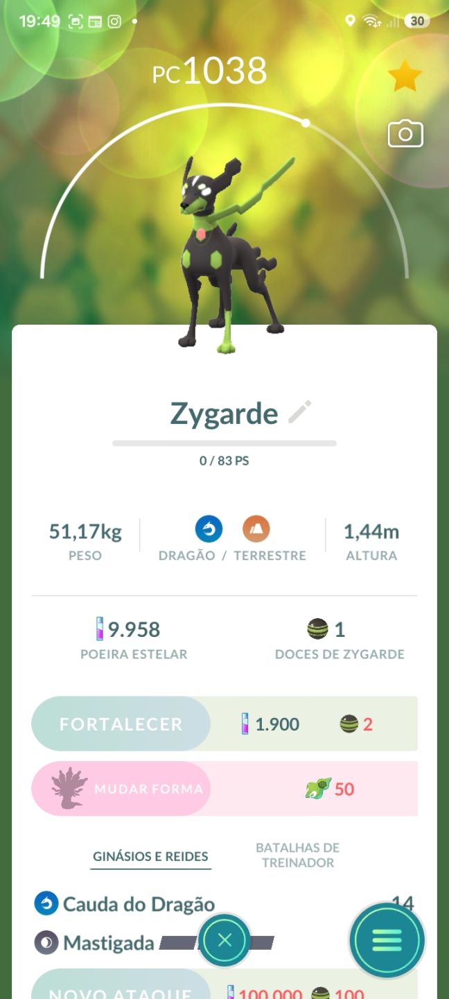 Conta Pokémon GO Mewtwo 100% Hundo na Master Ball+Zygarde+Clefairy Shiny+Sableye