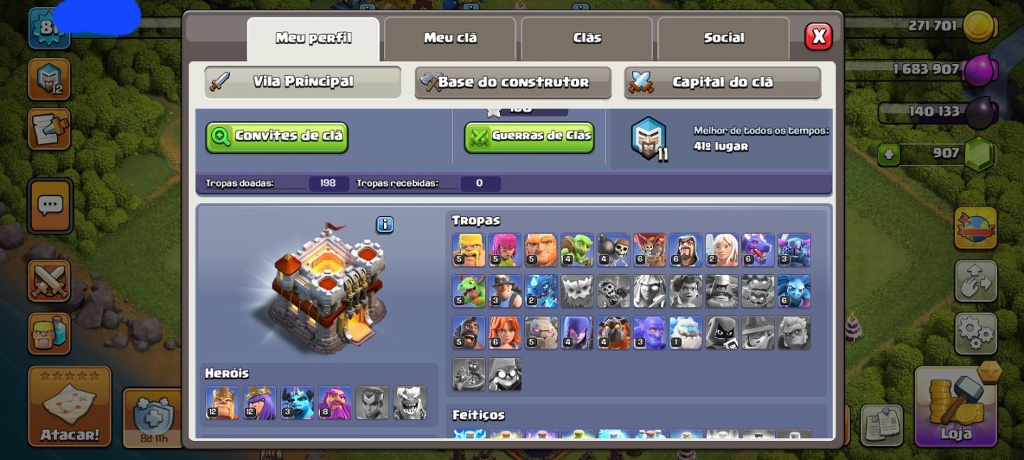 Contas de clash of clans cv12 a cv11