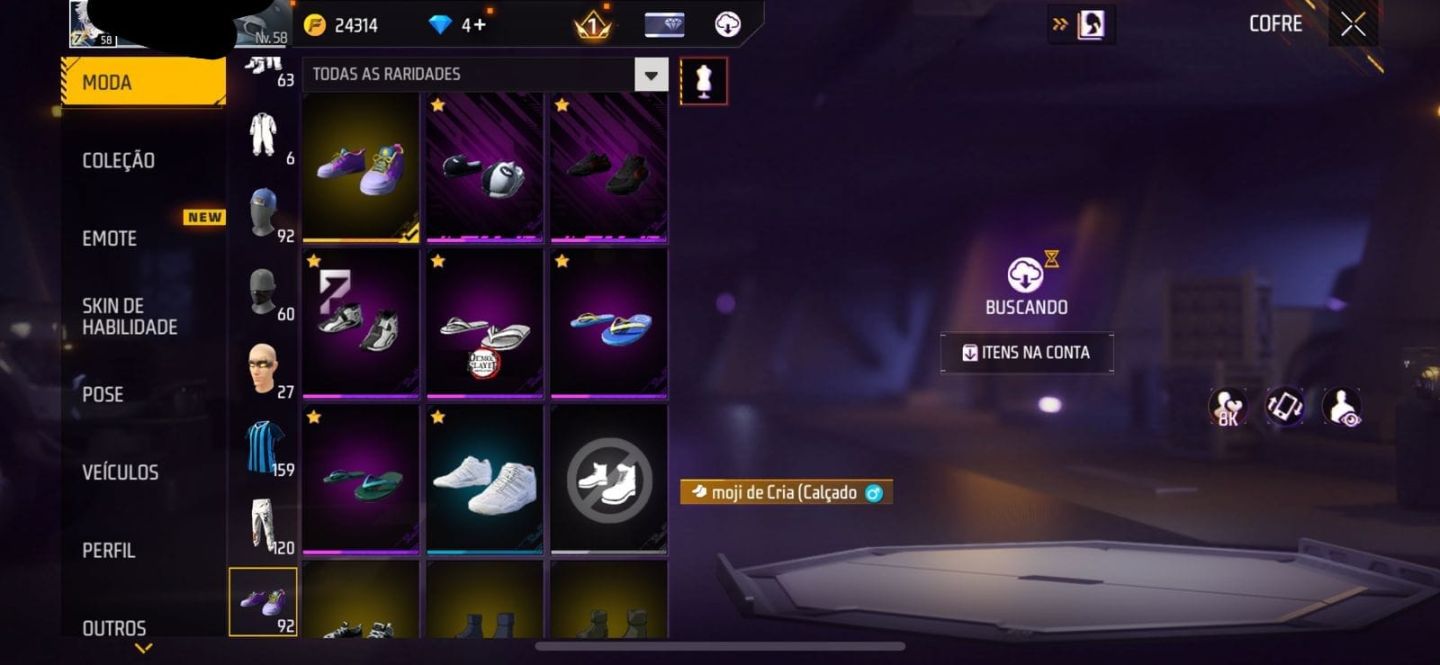 Conta de free fire | LVL 58 + email de recuperação