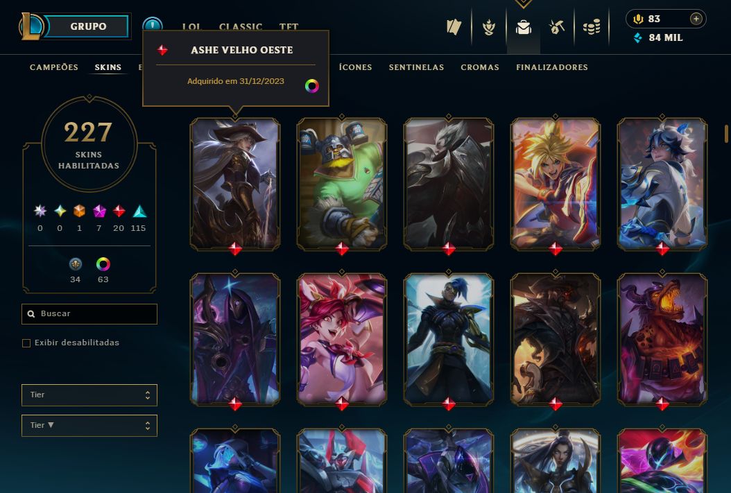 CONTA VALORANT + LOL FULL ACESSO CHEIA DE SKINS!!