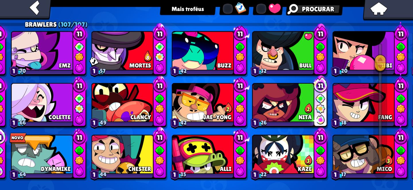 CONTA BRAWL STARS FULL | 100 HYPERCARGAS