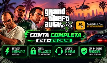 CONTA GTA 5 + GTA ONLINE PC | MENOR PREÇO | ROCKSTAR | FULL ACESSO