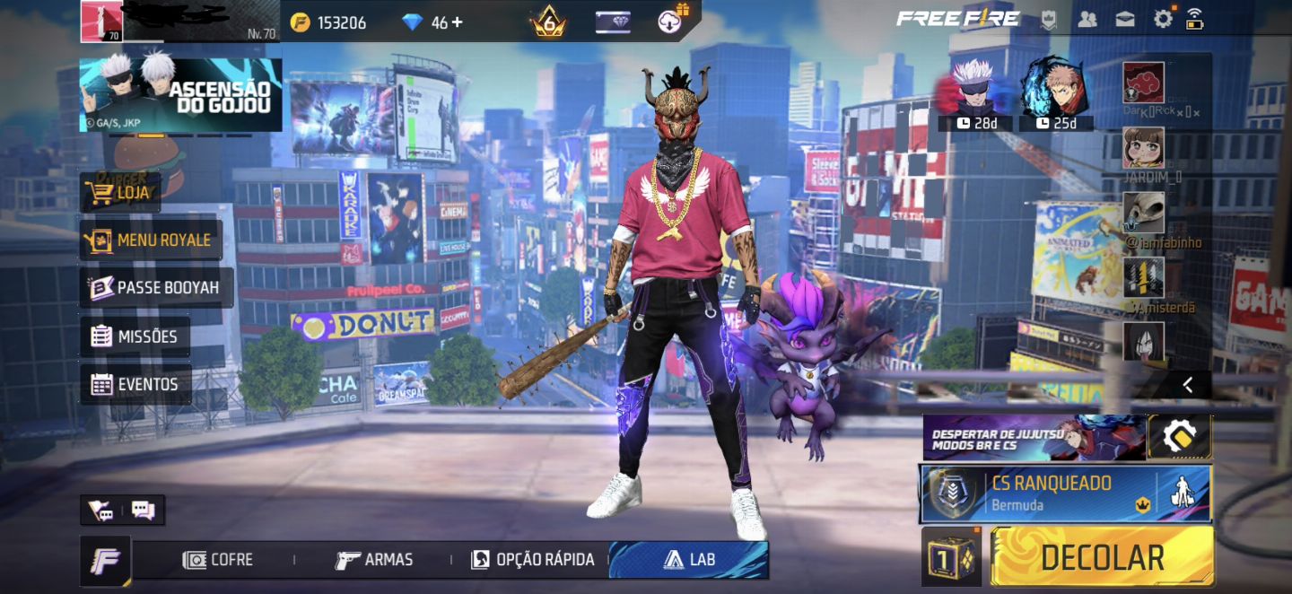 Conta Free Fire Com Os 3 Primeiros Passes e Angelical Nova!!