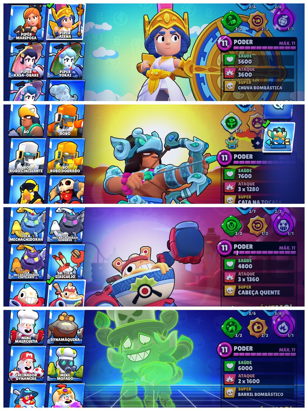Conta Full mais de 500 Skins 44 Lendárias e 44 míticas vejam fotos e descrição