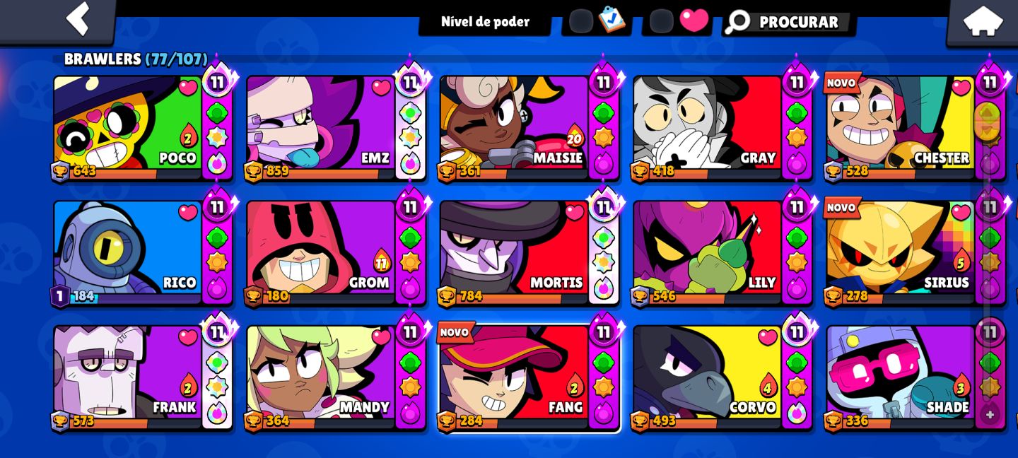Conta brawl stars + Clash Royale