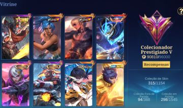 CONTA MAIN JUNGLE / MOBILE LEGENDS | 315 SKINS | GUSION LEGEND + KOF + COLLECTOR