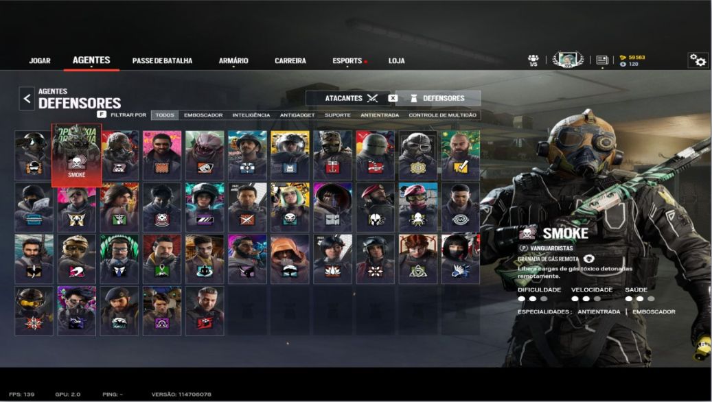 CONTA RAINBOW SIX SIEGE À VENDA NÍVEL 355 + COLEÇÃO RARA