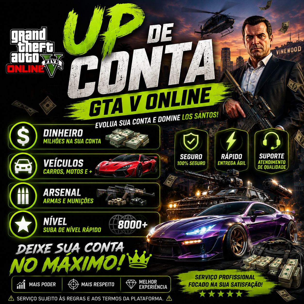 UP DE CONTA GTA V ONLINE