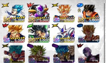 Conta de dragon ball legends com novos personagens