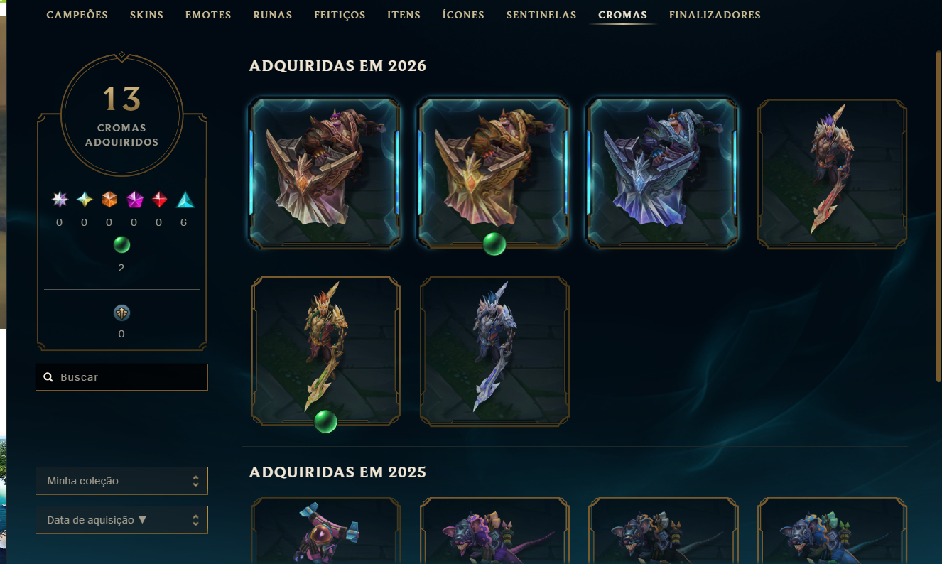 CONTA LOL LVL 163 | 77 SKINS (12 LENDÁRIAS) | MONO TAHM KENCH | HONRA 5