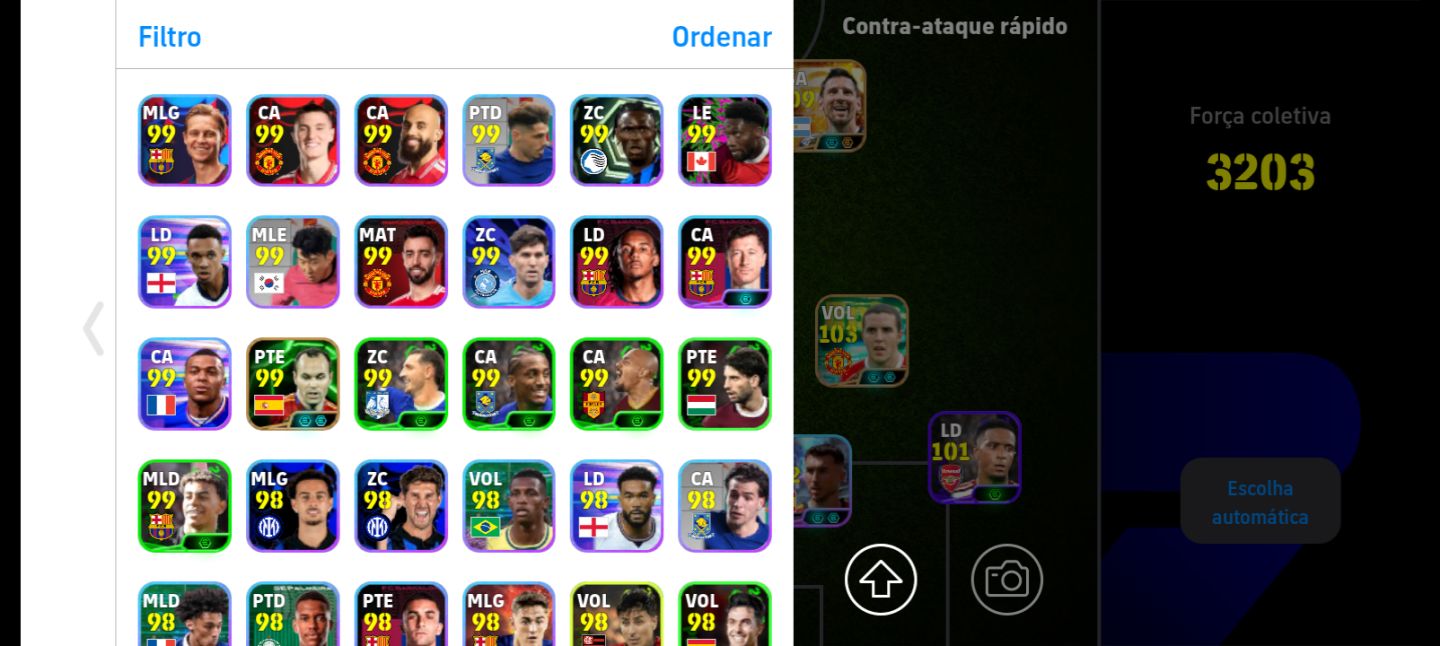 Conta Efootbal Com Messi 109 e bale 107