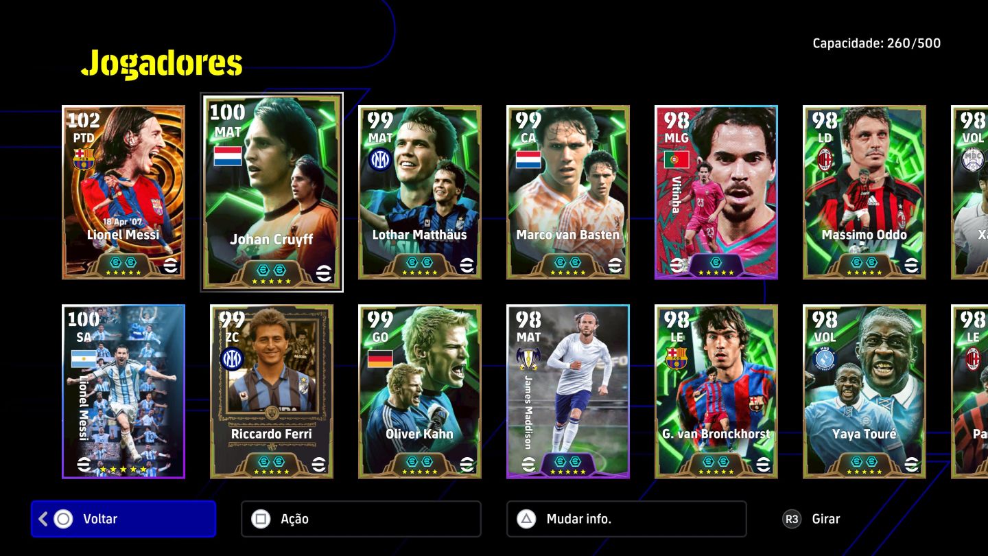 Conta Efootball Playstation ( Messi 110 Over e +)