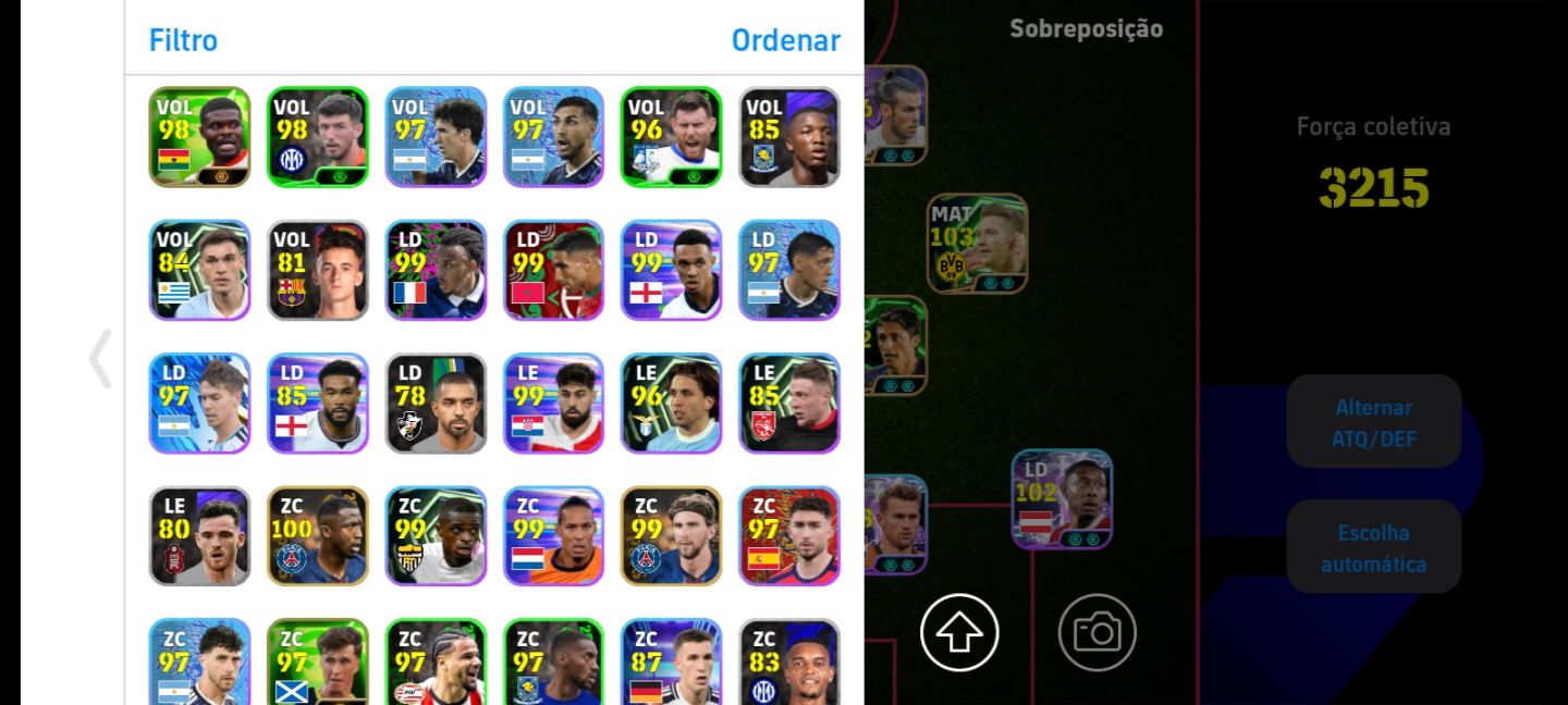 Conta efootbal 3215 com bale 106, ronaldinho 104 e muito mais (Valor negociável)