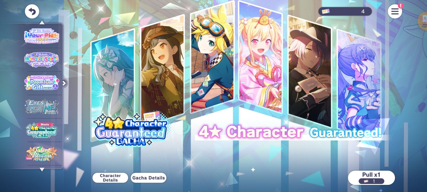 Project Sekai Colorful Stage Global | Conta com 4 + Gacha Tickets