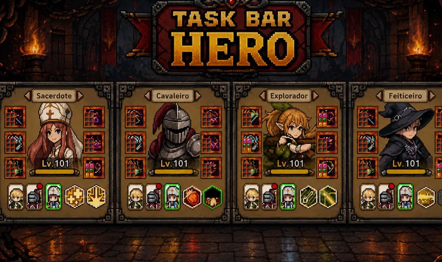 TBH: Task Bar Hero - Full Cosmic + Todos level 101 - Todas Runas +BRINDES