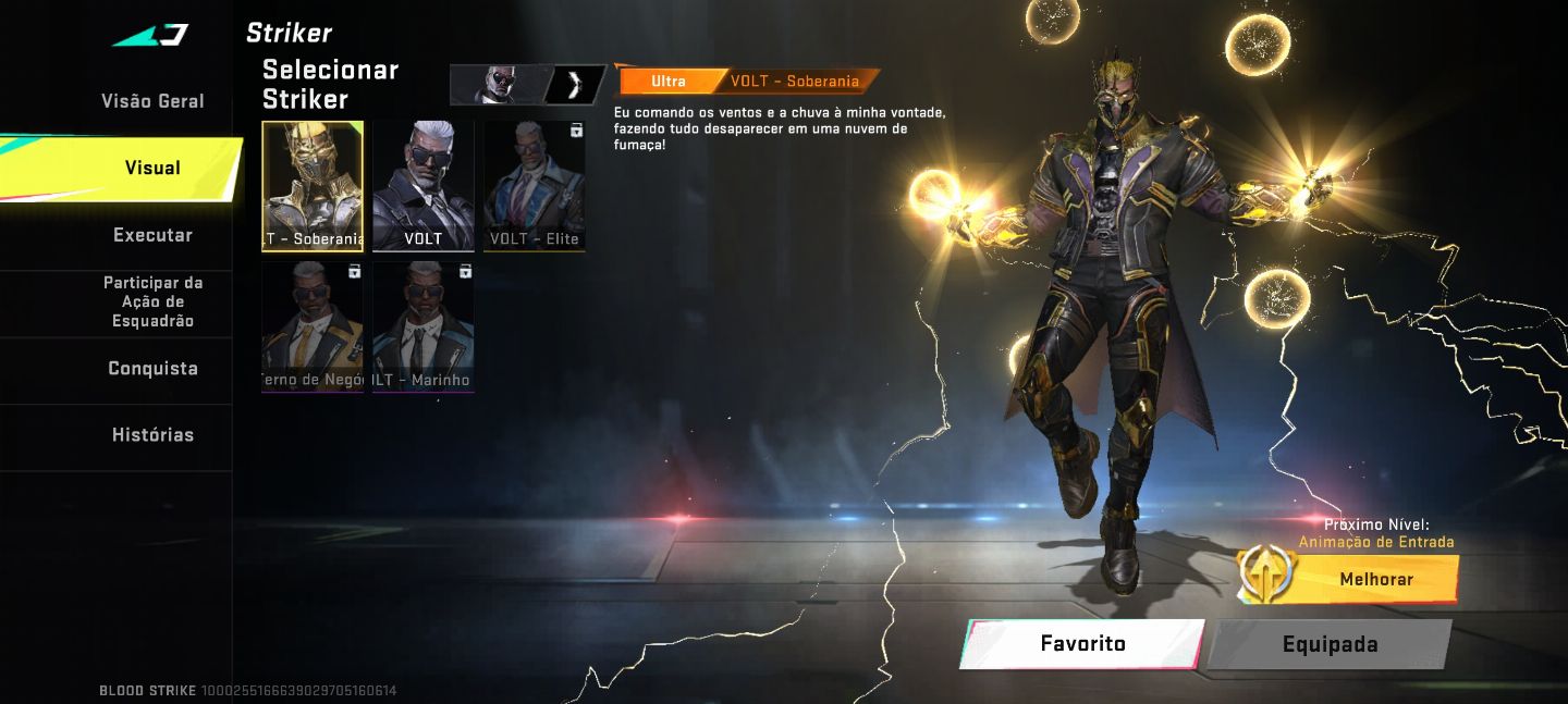 Conta de blood Strike antiga e gemada