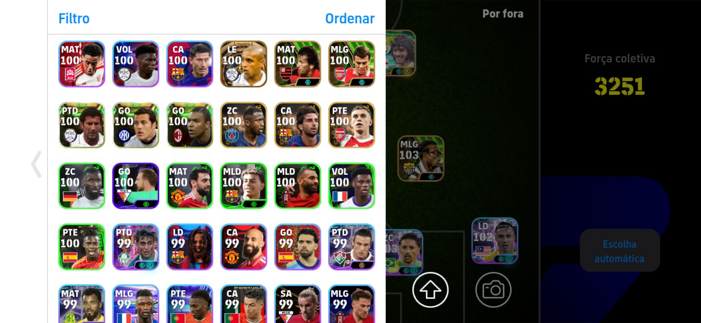 CONTA EFOOTEBOL NEYMAR OLÍMPICO, BEST 109, CR7 107