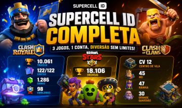 Supercell Completa | Clash Royale 10k+ | Clash of Clans CV12 | Brawl Stars 18k