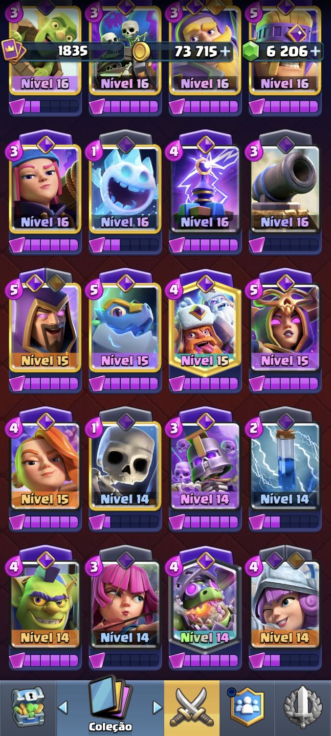 Conta de Clash Royale nível 16!!