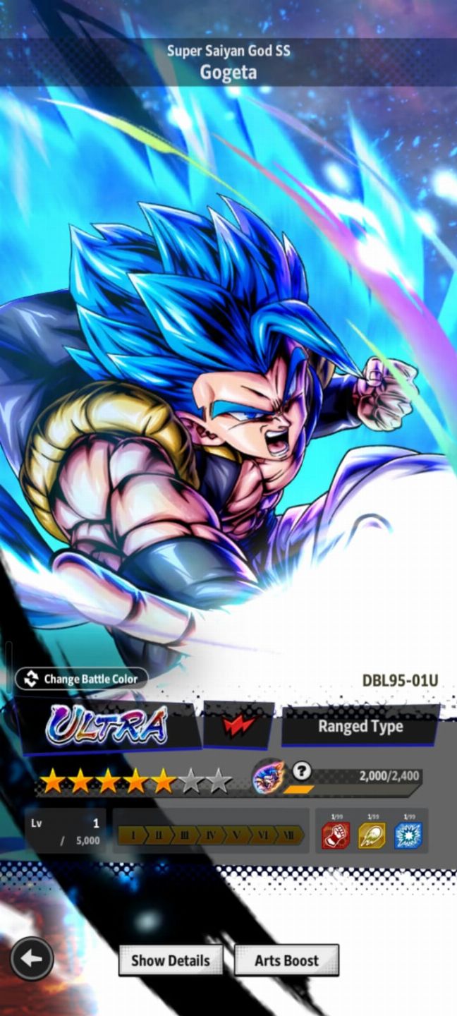 Conta DB legend top, gogeta blue ultra novo!!
