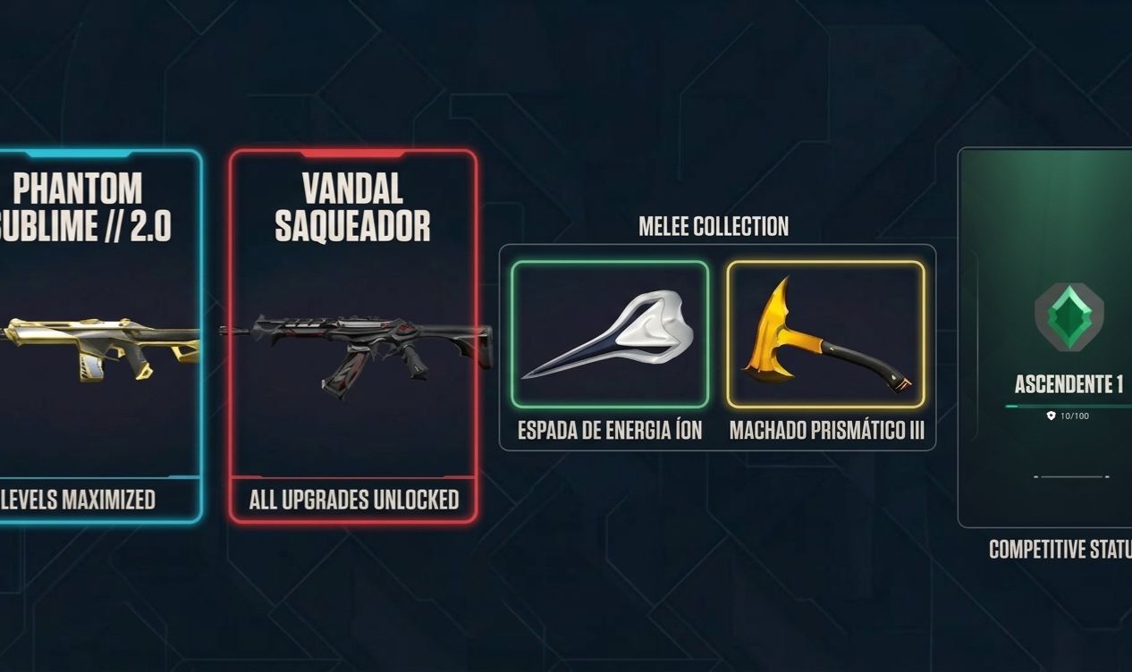 Conta único dono Full Acesso, Elo ascendente 1, com algumas skins e um passe.