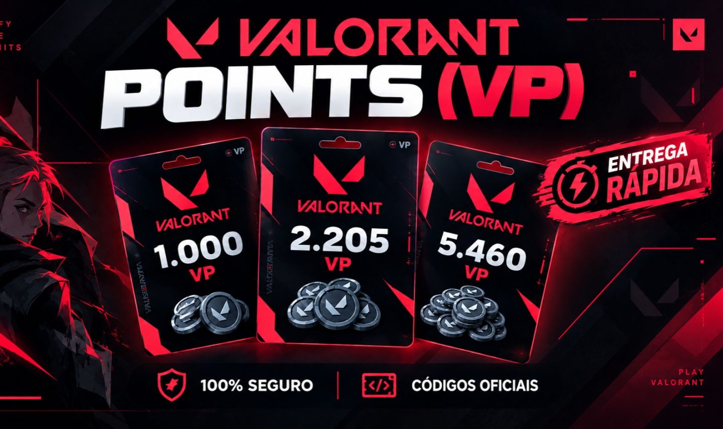 VALORANT POINTS (VP) | GIFT CARD | MENOR PREÇO | 100% SEGURO