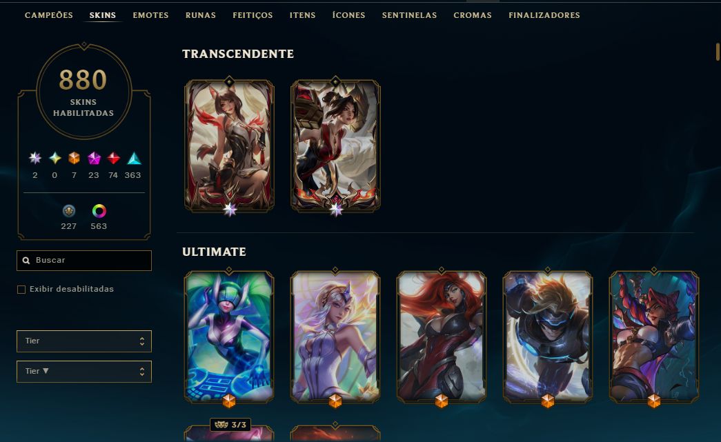 Conta Challenger Flex 1k pdl 880 Skins