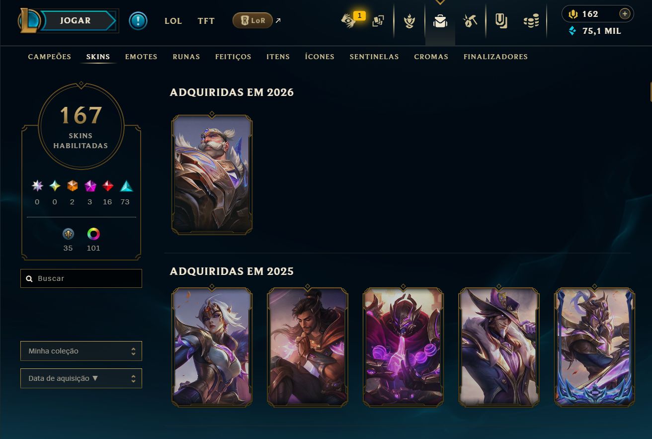 Conta LoL lvl 1244 | D3 | Todos Champs Liberados | Só comprar e jogar